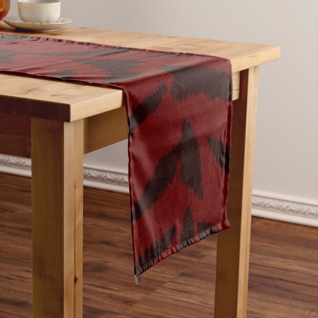 Chemin De Table Court Impression numérique rouge Tiger (In Situ)