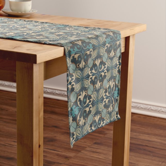 Chemin De Table Court in blue (In Situ)