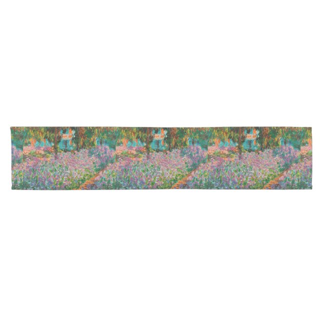 Chemin De Table Court Iris Jardin Monet Giverny fleurs (Horizontal)