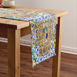 Chemin De Table Court Italien, Sicilien, Sainte Marie, Vierge Marie, mai