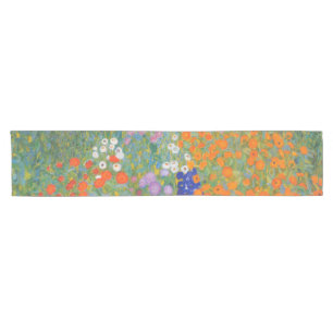 Chemin De Table Court Jardin de fleurs par Gustav Klimt