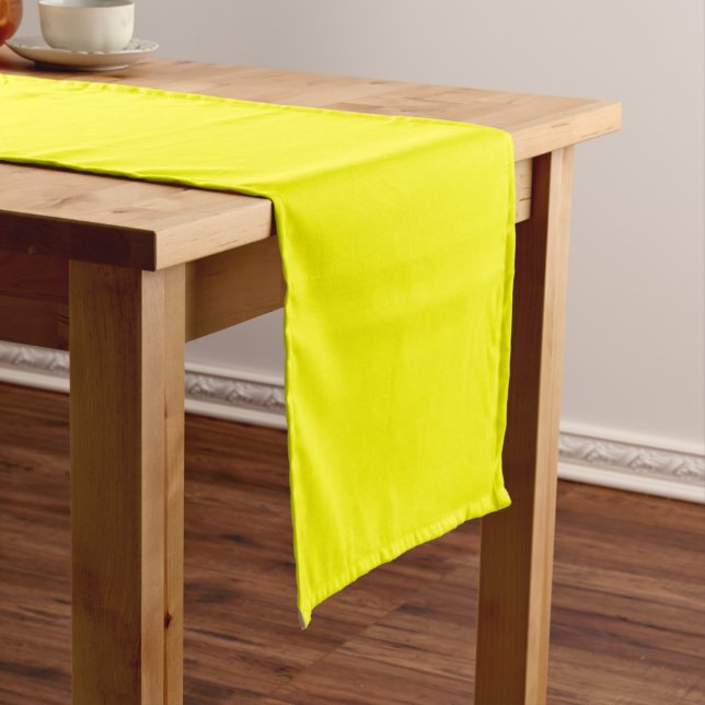 Chemin De Table Court Jaune vif (couleur unie) (In Situ)