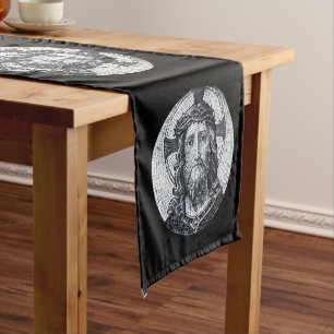 Chemin De Table Court Jesus Christ & Compassion Art vintage Coureur de t