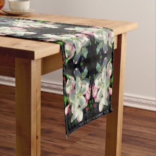 Chemin De Table Court Joli Crabapple Fleur de printemps fleurit Abstrait