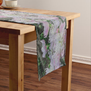 CHEMIN DE TABLE COURT JOLIE PEONIES PASTEL TABLE RUNNER/PHOTOG.DIG.EFFE