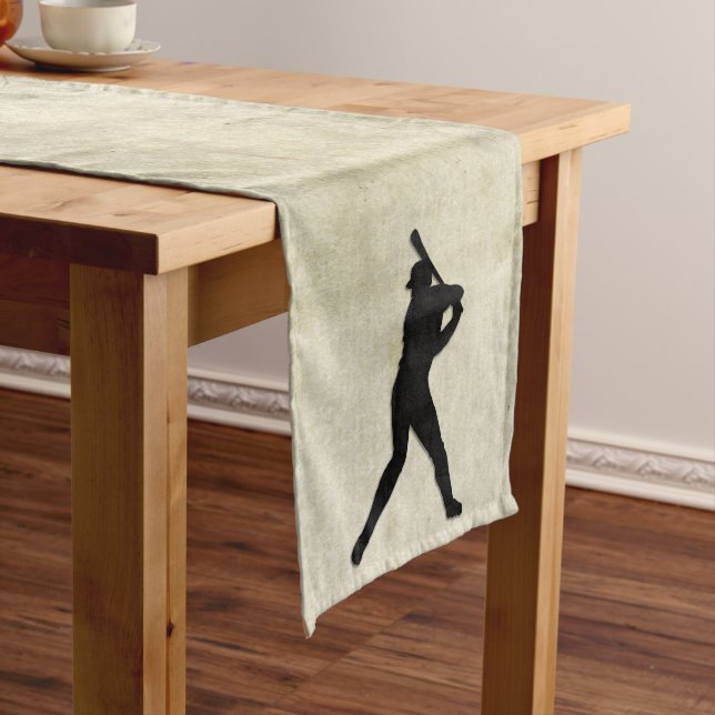 Chemin De Table Court Joueur de baseball en batte (In Situ)