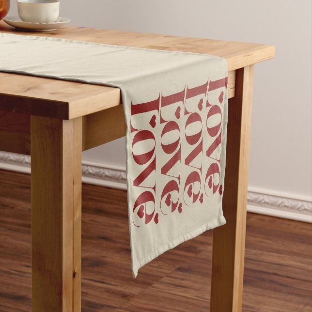 Chemin De Table Court Joyeuse Saint-Valentin Amour Couple  (In Situ)