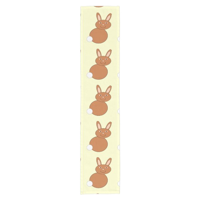 Chemin De Table Court Joyeux coureur de table Bunny de Pâques (Devant)