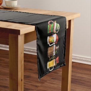 Chemin De Table Court Joyeux Noël Bières Buveur Père Noël Amateur de Biè