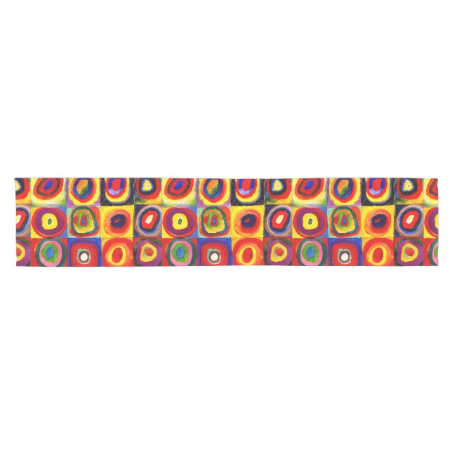 Chemin De Table Court Kandinsky Farbstudie Quadrates Cercles Art  (Horizontal)
