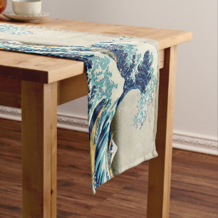 Chemin De Table Court Katsushika Hokusai - La Grande vague au large de K