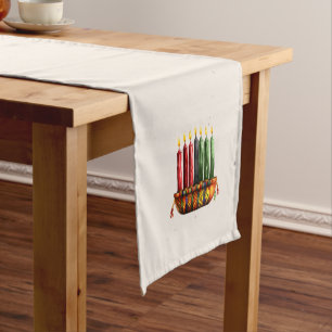 Chemin De Table Court Kwanzaa Sept Candle Coureur de table