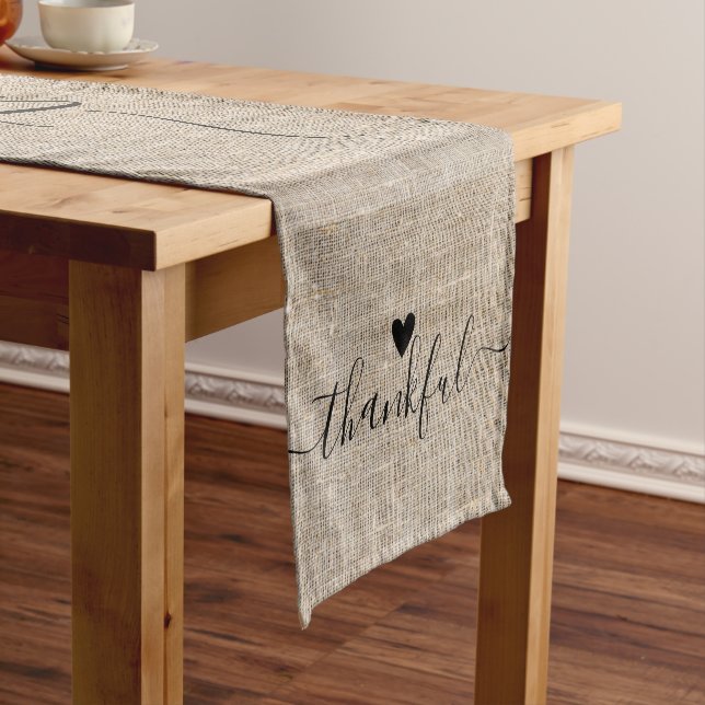 Chemin De Table Court La ferme Russe Burlap Thanksgiving (In Situ)