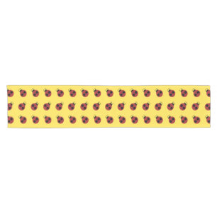 Chemin De Table Court Ladybug 60s rétro cool rouge jaune