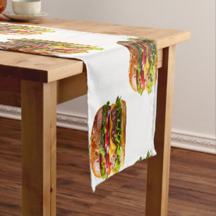 Chemin De Table Court Le cheeseburger appétissant de SlipperyJoe crousti