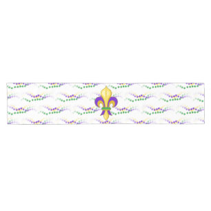 Chemin De Table Court Le mardi gras de Fleur de Lis perle le coureur de