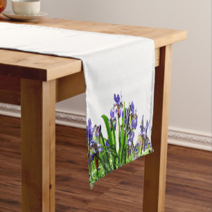 CHEMIN DE TABLE COURT L'ÉLÉGANT COURTIER DE TABLE FLOWERSHORT IRIS