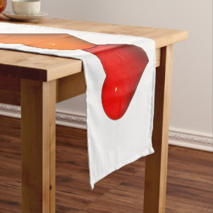 Chemin De Table Court Les glyphes en forme de cœur 3D brillants de Slipp