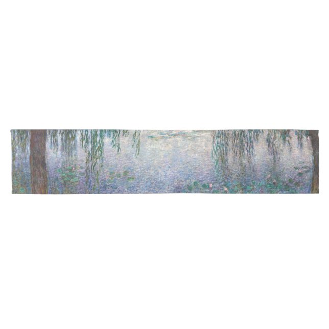 Chemin De Table Court Les nymphes - Matin avec saules, Monet (Horizontal)