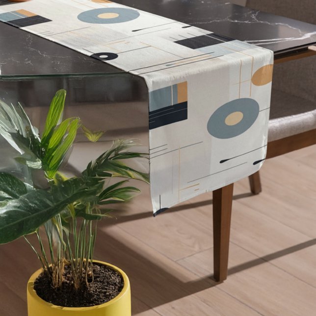 Chemin De Table Court Les tons pastel motif géométrique du milieu du siè (Créateur téléchargé)