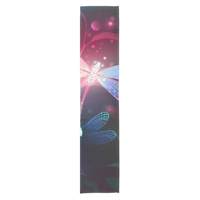 Chemin De Table Court libellule rouge brillante (Devant)