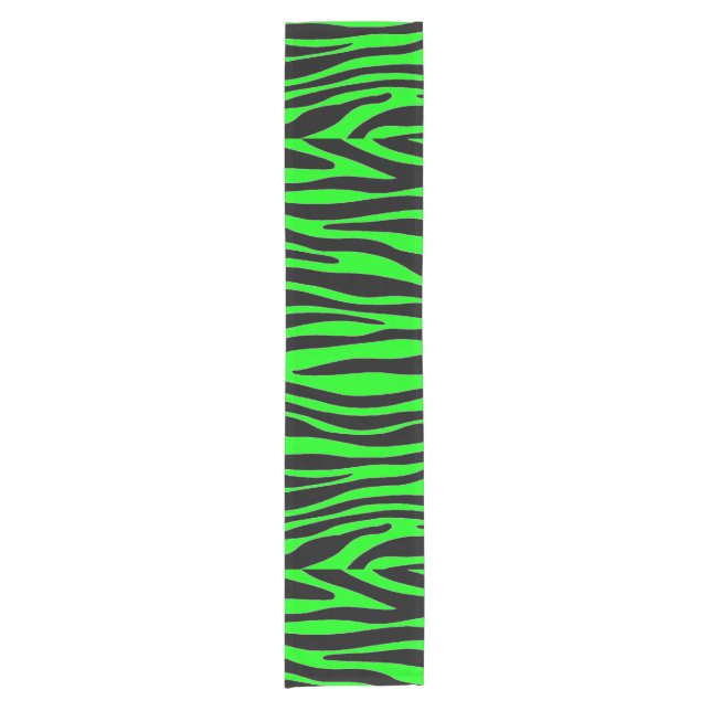 Chemin De Table Court Lime Green Zebra (Devant)