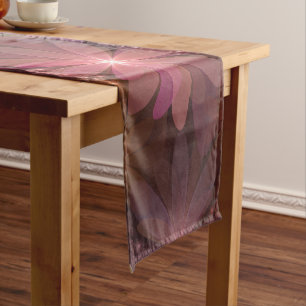 Chemin De Table Court Lit De Fleurs Coloré brillant Abstrait Fractage Ar