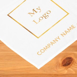Chemin De Table Court Logo commercial du salon d'or blanc