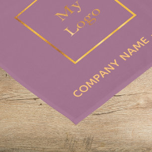 Chemin De Table Court Logo d'entreprise du salon d'or Plum Bourgogne