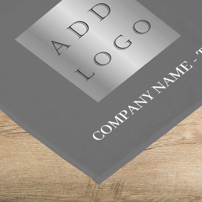 Chemin De Table Court Logo d'entreprise gris foncé (Créateur téléchargé)