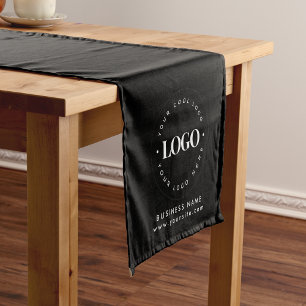 Chemin De Table Court Logo et entreprise de texte personnalisés minimes