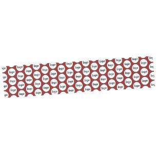 Chemin De Table Court Logo Motif Marque commerciale Bourgogne Rouge
