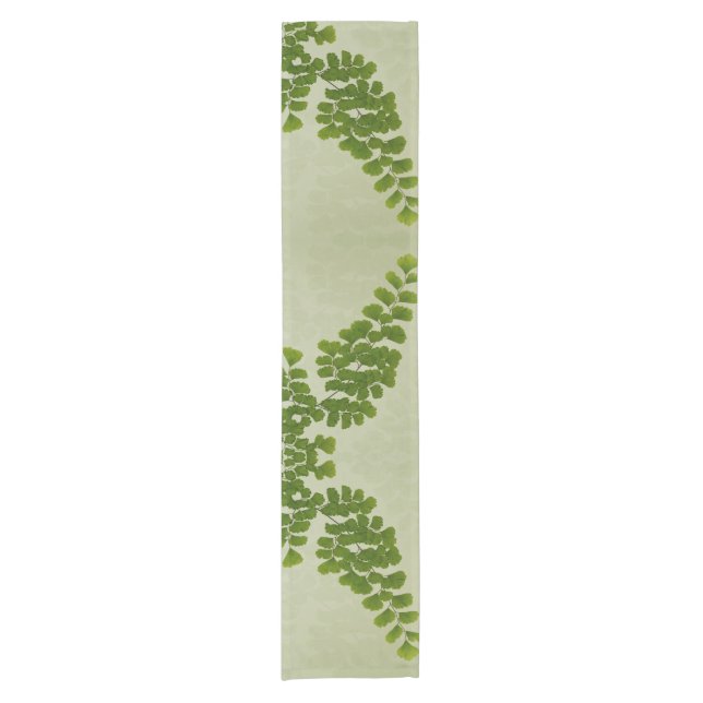 Chemin De Table Court Maiden Hair Fern Frond (Devant)