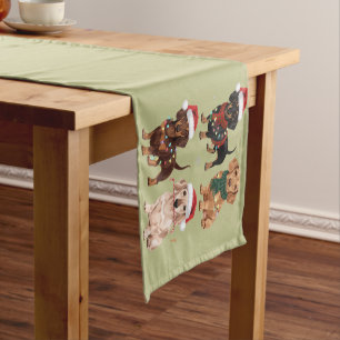 Chemin De Table Court Maman de chien de Noël teckel Amateur Cadeau de No