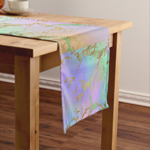 Chemin De Table Court Marbre millénaire   Playbow Pastel Ombre