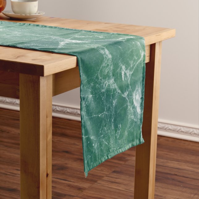 Chemin De Table Court Marbre vert coureur de table courte (In Situ)