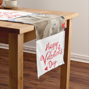 Chemin De Table Court Marque à nappes Valentines Ours polaire