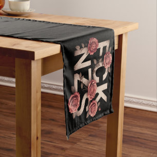 Chemin De Table Court MDE NZS Floral Contre Droite Pas de Nazis Lgbtq+ 