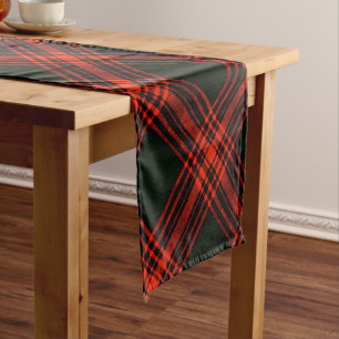 Chemin De Table Court Menzies Chasse Antique Tartan Plaid Scottish