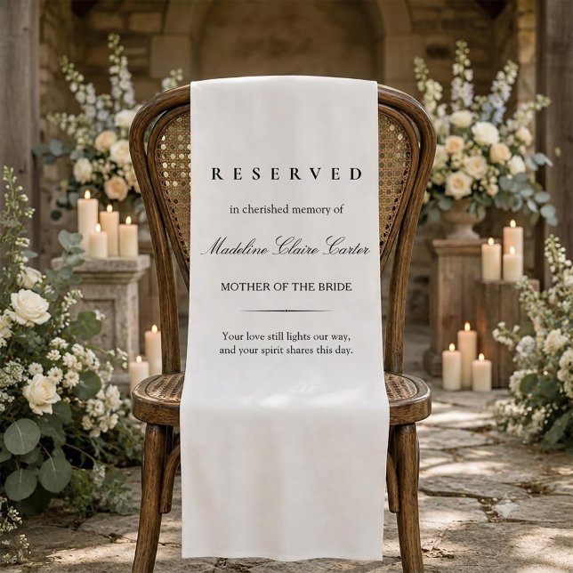 Chemin De Table Court Mère de la mariée Script Linge Mariage (Créateur téléchargé)