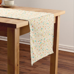 Chemin De Table Court Mid Century Moderne Terrazzo Multi Runner