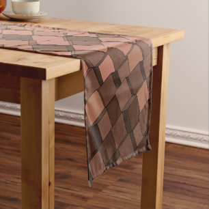 Chemin De Table Court Mocha Mousse 3D Motif de table Mocha Trendy