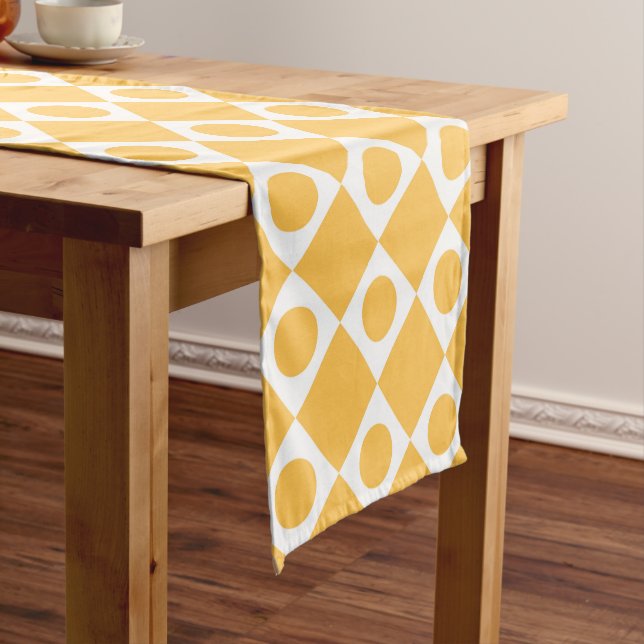 Chemin De Table Court Mod Retro 60's Mustard (In Situ)