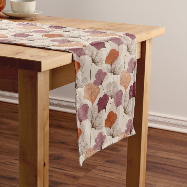 Chemin De Table Court Modern Spring Botanical Floral Table Runner (In Situ)