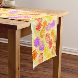 Chemin De Table Court Momona Pineapple Hawaiian Tropical