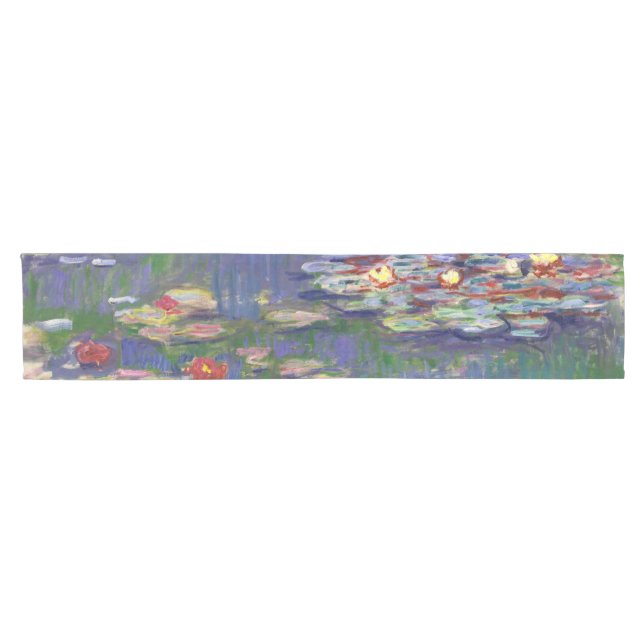 Chemin De Table Court Monet Water Lilies Chef-d'oeuvre Peinture (Horizontal)