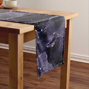 Chemin De Table Court Moody Agate Midnight Indigo Deep Purple Glam