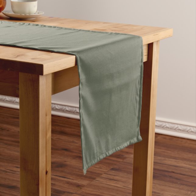 Chemin De Table Court Moss Green Table Runner - Personnalisable Classic (In Situ)
