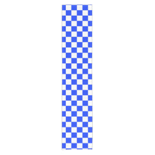 Chemin De Table Court Motif à carreaux bleus et blancs