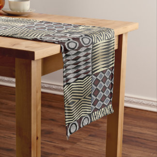 Chemin De Table Court Motif Abstrait africain
